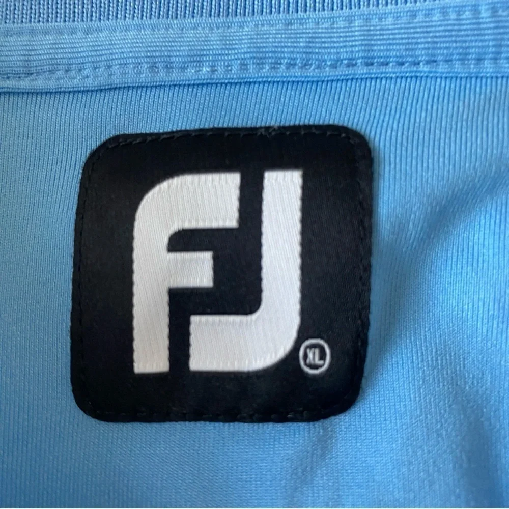 FootJoy FJ Performance Golf Polo Shirt Mens XL Blue Short Sleeve - Picture 5 of 8